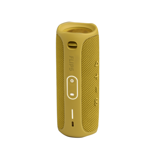 JBL Flip 5 - Mustard Yellow - Portable Waterproof Speaker - Back